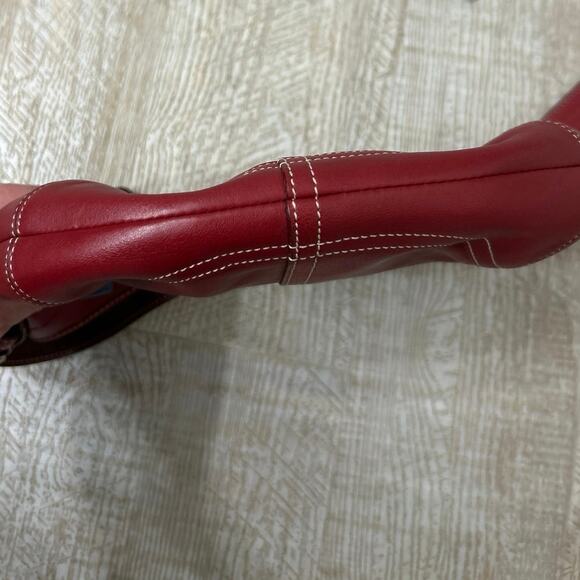Coach Y2K 9541 Vintage Red Leather Small Mini Soho Hobo Shoulder Bag Retro - Picture 12 of 14